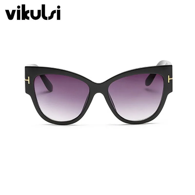 Модные квадратные солнцезащитные очки, роскошные брендовые дизайнерские винтажные Большие женские солнцезащитные очки, UV400, кошачий глаз, солнцезащитные очки Oculos De Sol - Цвет линз: D63 bright black