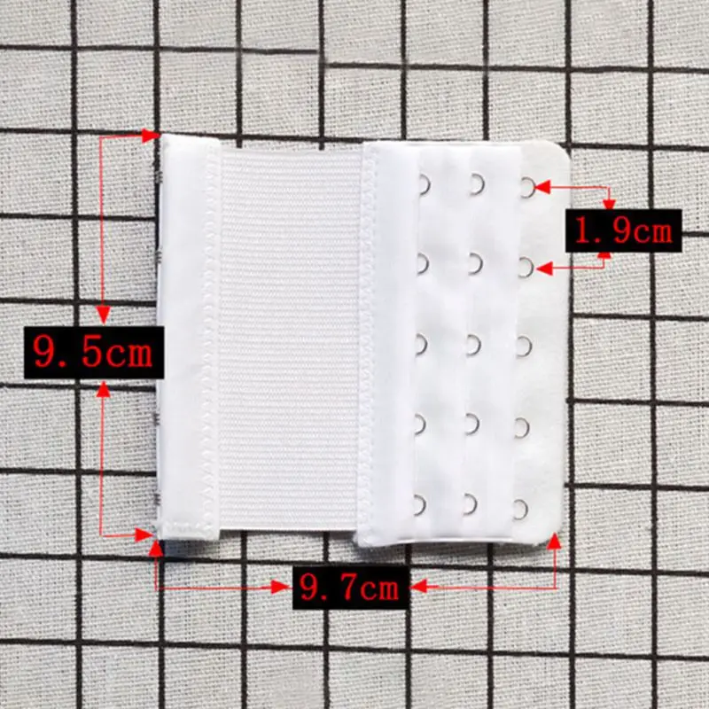 Женский удлинитель для бюстгальтера, 5 крючков, Женский полезный бюстгальтер, крючки на Бюстгалтер для регулировки размера, удлинение, нижнее белье, пояс, добавляющий 3 ряда - Цвет: White