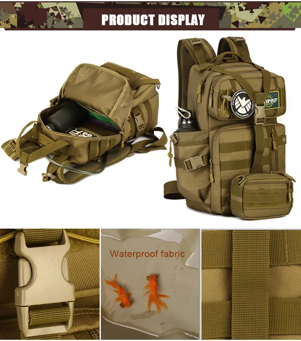 SINAIRSOFT рюкзак мужской военный тактический охотничий рюкзак водонепроницаемый рюкзак спортивный камуфляж сумка военная рюкзак для путешествий LY0057