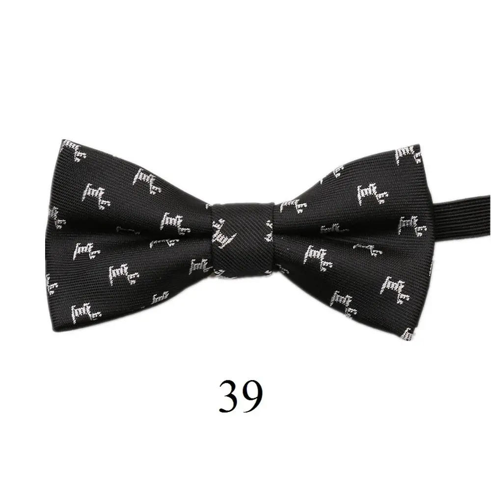 HOOYI/галстуки-бабочки для мальчиков; детские галстуки в полоску; галстук-бабочка в горошек для детей; вечерние галстуки с рисунками; подарок; маленький размер - Цвет: 39