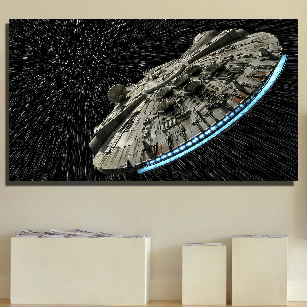 Preise QKART Dekorative Bilder Star Wars Ölgemälde für Wohnzimmer Schlafzimmer Leinwand Druckt Wand dekor