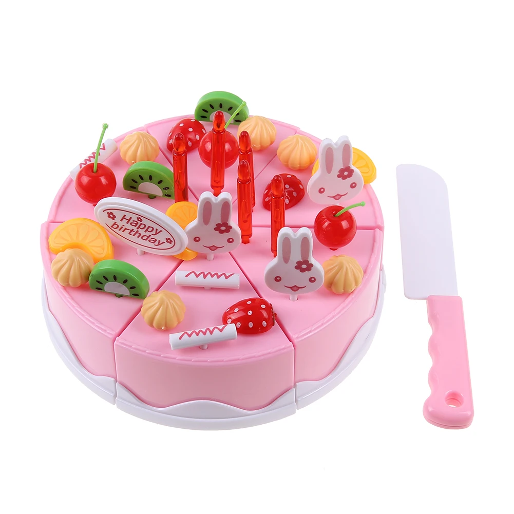 37pcs Birthday Cake font b Toy b font DIY Fruit Christmas Gift Intelligence Educational font b