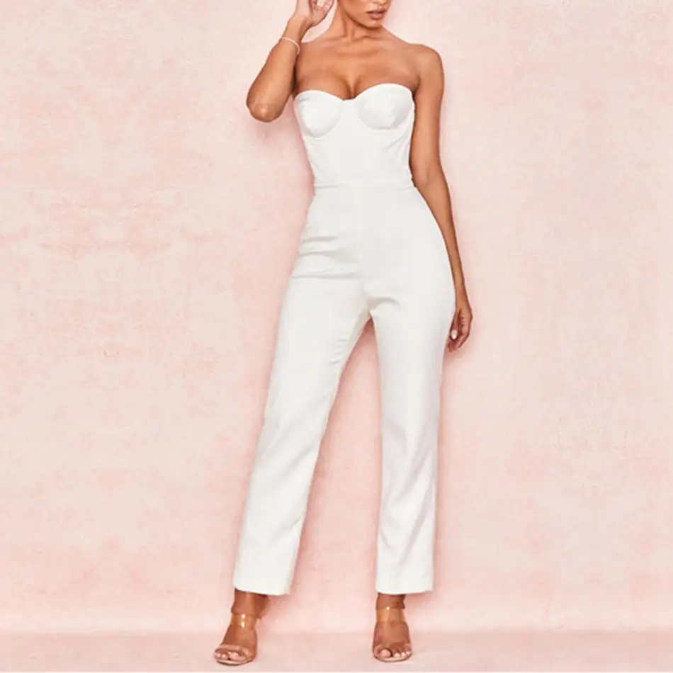 white spaghetti strap jumpsuit