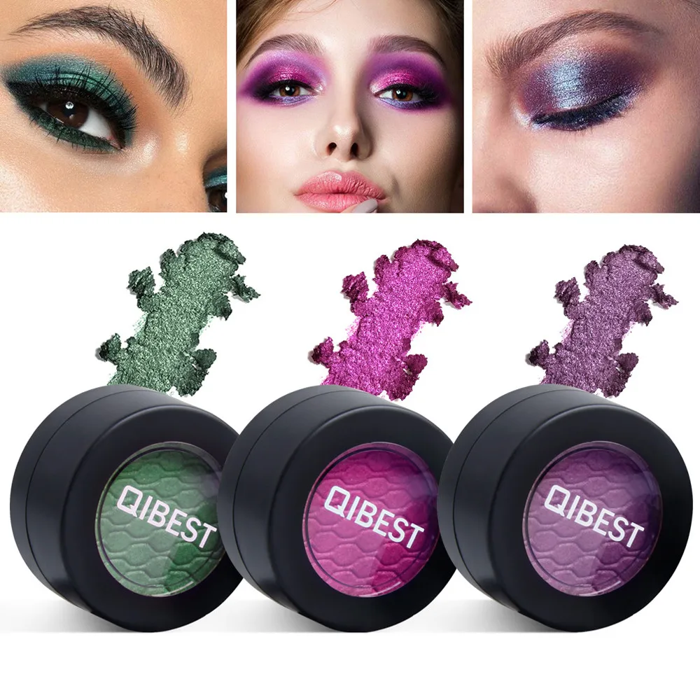 QIBEST Waterproof Eye Shadow for makeup foundation Beauty Gel Cream Eye