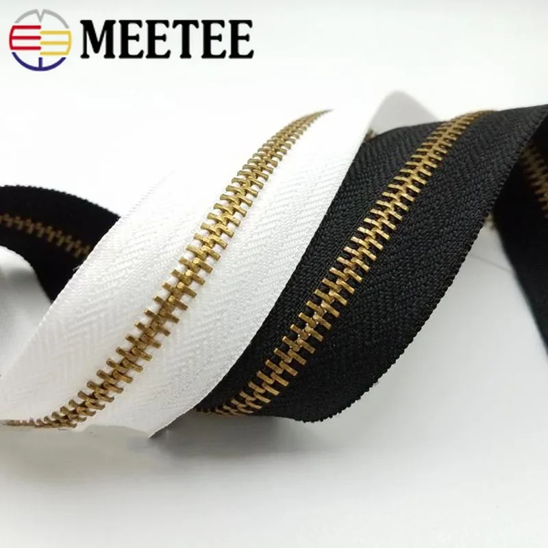 Meetee 3 #5 #50/60/70 см бронзовая металлическая молния открытый конец хвост для пальто