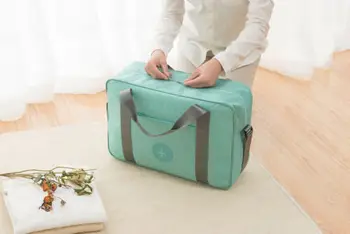 

Waterproof Fashion Unisex Travel Bag Large Capacity Women Nylon Folding Bag Solid Color Luggage Travel Bag Luggage Men Handbags