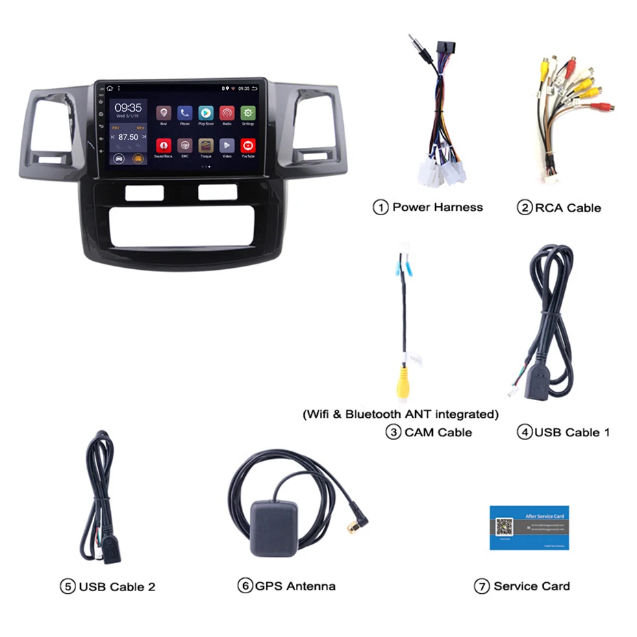 Flash Deal 9 inch 2.5D IPS HD multi-touch screen Android8.1 2G RAM 32G ROM NAVI with BT USB WIFI SWC for Toyota fortuner hulix 2007-2015 AC 2