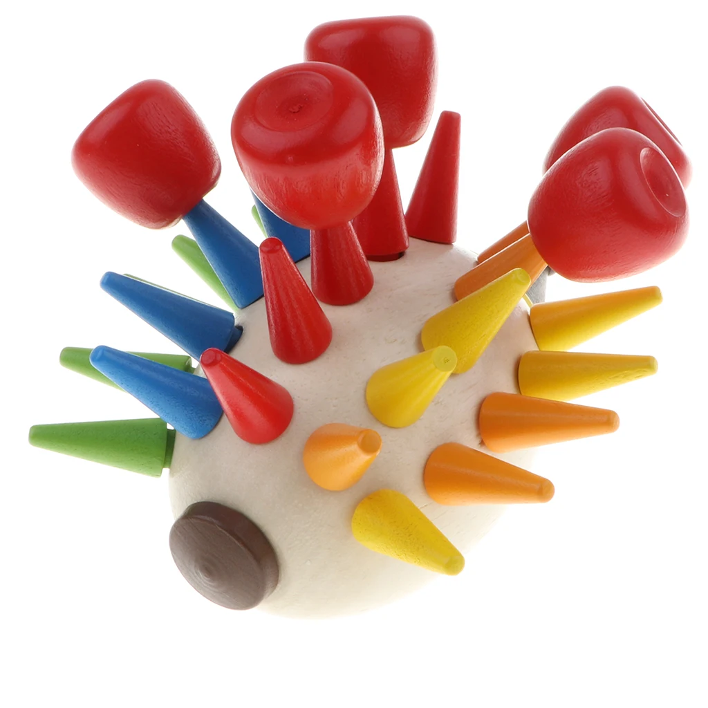 Disassembly & Assembly Magnetic Hedgehog Toy Kids Baby Wooden Toy Early Education Teaching Puzzles Kits Play Activity
