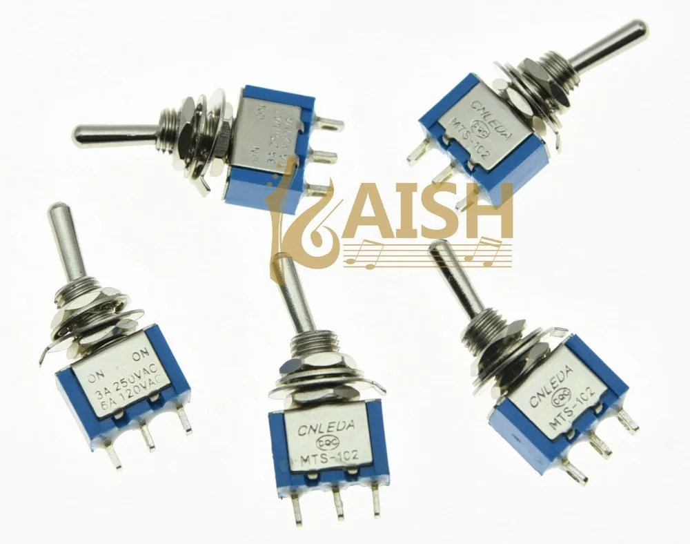 KAISH 5x SPDT Guitar Mini Toggle Switch 2-Position ON-ON 3 PIN Car/Boat Switches | Спорт и развлечения