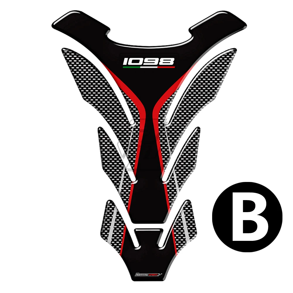 3D защитный чехол для мотоцикла Ducati Streetfighter 1098 1098R 1098 S Tankpad наклейки - Цвет: B
