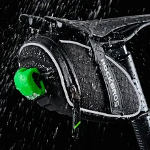 ROCKBROS Bicycle Saddle Bag 3D Shell Rainproof Bike Rear Seatpost BAGS large capacity Reflective Bag MTB Cycling Accessories