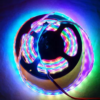 

1M 60LEDs/m DC5V Addressable SK6812 LED Pixel Strip Light,Waterproof Silicon Coating IP65;60pcs SK6812/M with 60pixels;BLACK PCB