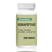 

Serrapeptase 80,000iu 250 pcs enzyme may reduce the viscosity of mucus in the respiratory tract.