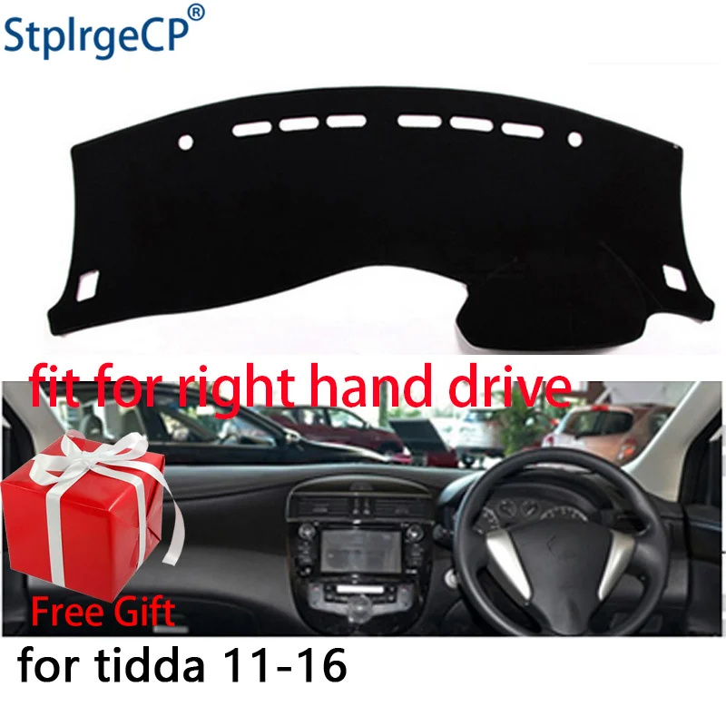 Car Dashboard Cover Mat for Nissan tiida c12 2011 2019 Right Hand Drive Dashmat Pad Dash Mat