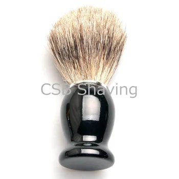 

CSB Man Pure Badger Hair Shaving Brush Black Painted Wood Handle Beard Shave Barber Shop Brush