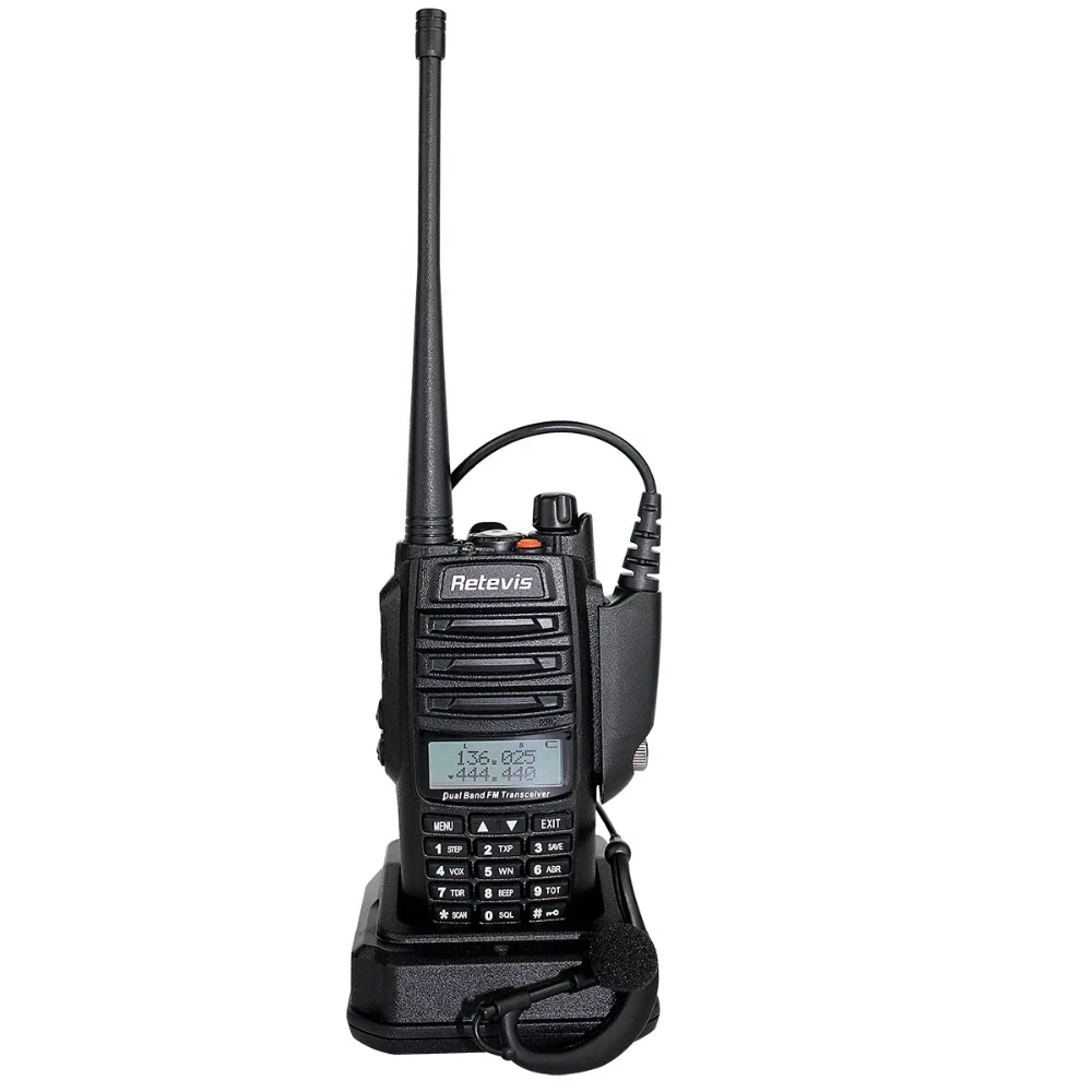 

RETEVIS RT6 IP67 Waterproof Professional Walkie Talkie 5W Dual Band VHF UHF VOX LCD Display Portable Two Way Radio Transceiver