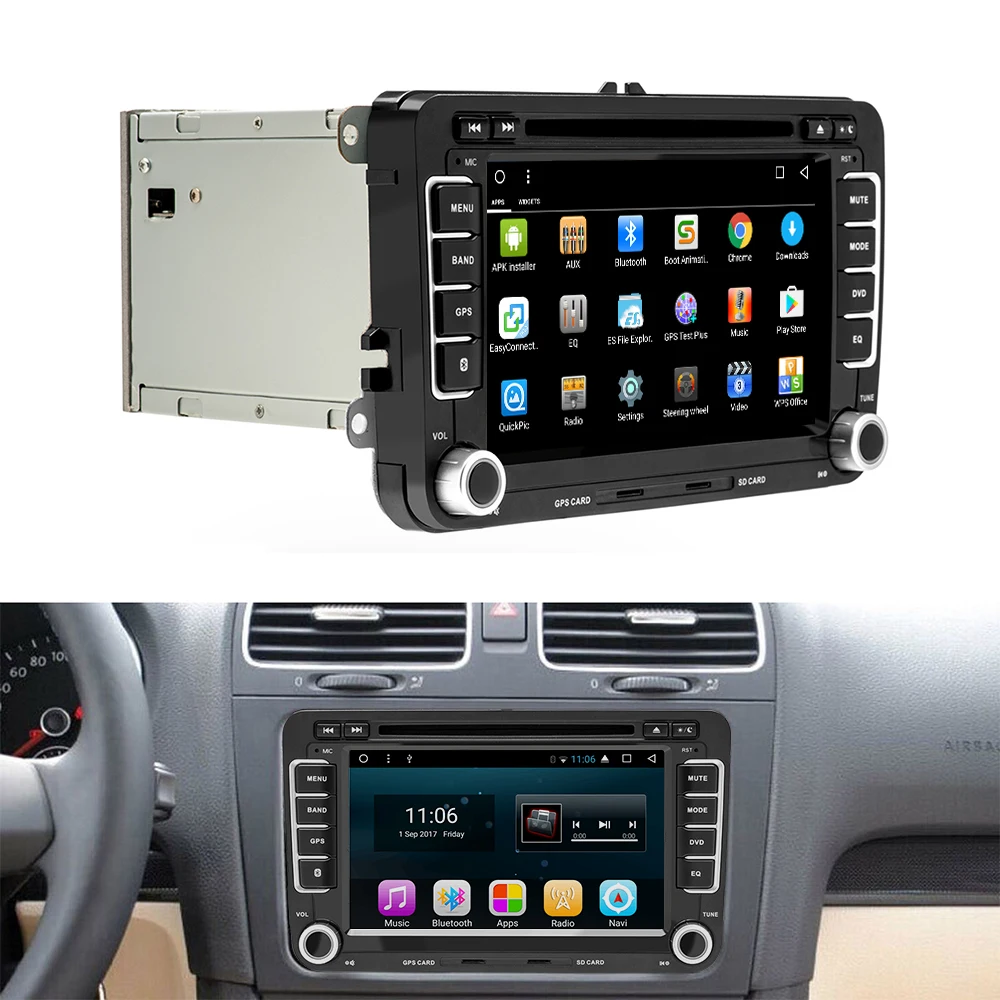 Excellent AMprime  2din Android Car DVD Multimedia Player GPS Navigation 2 Din Bluetooth Autoestereo For Volkswagen/ Passat/POLO/GOLF 3