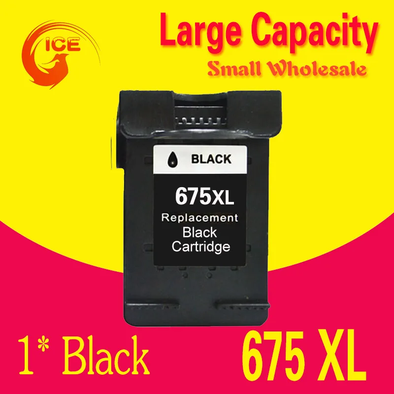 1PK 675XL Black cartridge For HP 675 675XL Ink Cartridge Black Ink For HP Officejet 4000 4400