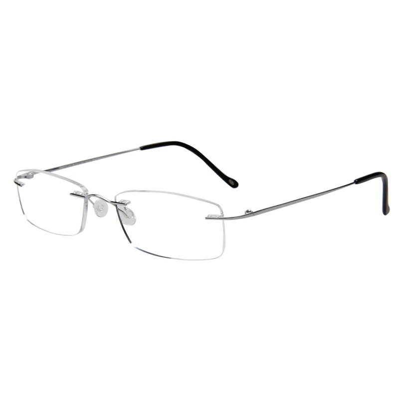 LianSan винтажные модные титановые очки без оправы для чтения, женские мужские ретро брендовые дизайнерские очки для дальнозоркости, светильник L8085 - Цвет оправы: Silver