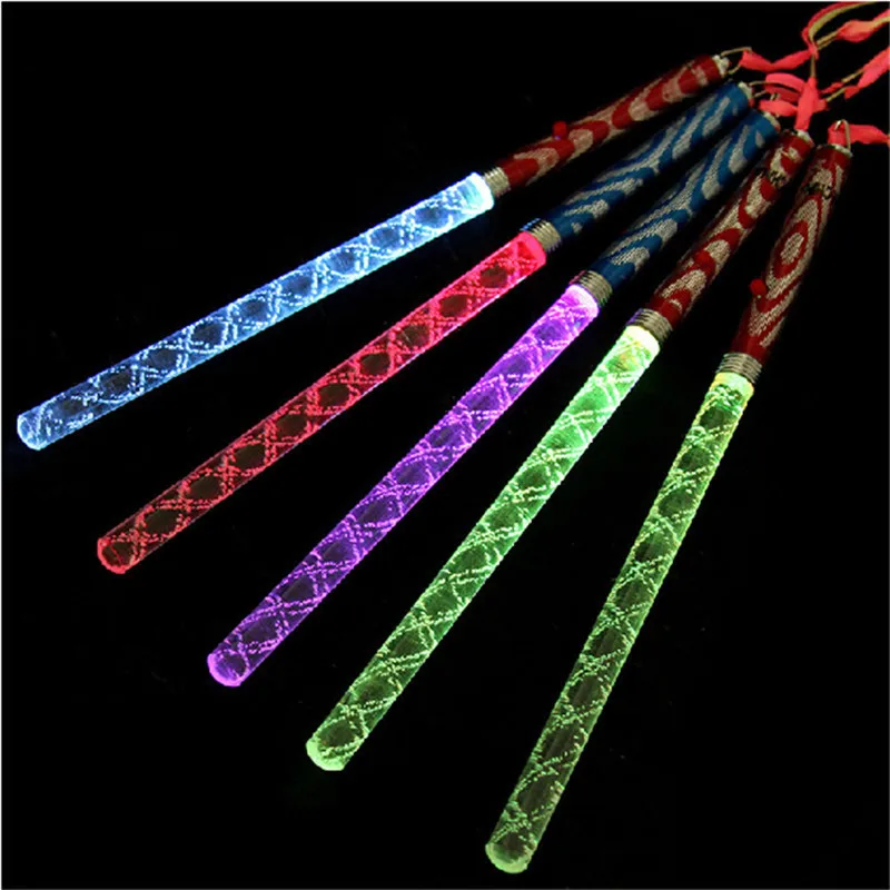 60PCS/lot Colorful Bar Shaking Led Glow Sticks Flash Wands Fluorescent