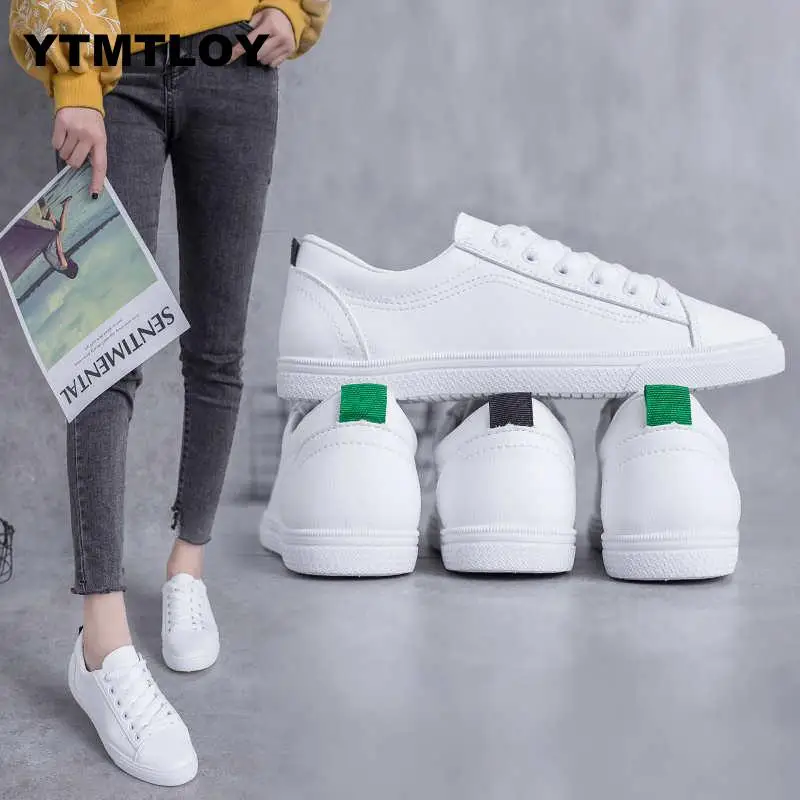 

YTMTLOY Women Sneakers Fashion Breathble Vulcanized Shoes White Casual Zapatos De Mujer Tenis Feminino Platform Green 2019