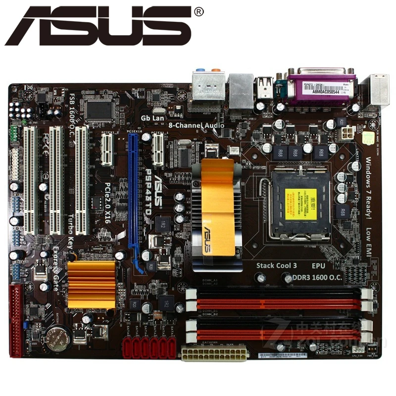 Настольная Материнская плата Asus P5P43TD P43 сокет LGA 775 Q8200 Q8300 DDR3 16 ГБ ATX UEFI BIOS