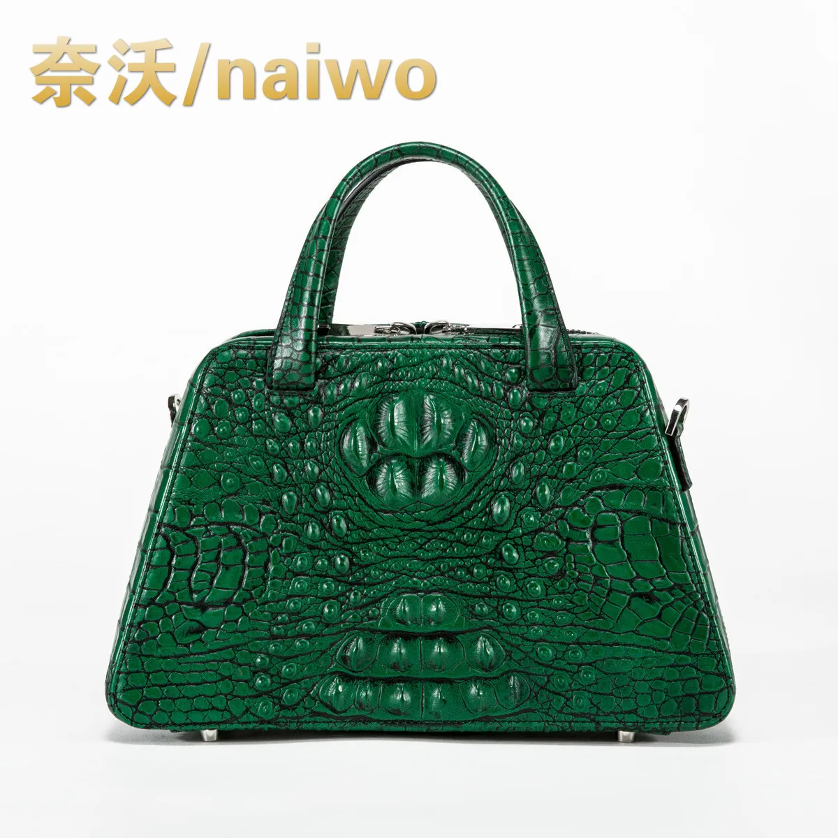 

2018 NEW WOMEN'S BAG GENUINE LEATHER VINTAGE CROCODILE PATTERN HAND BILL OF LADING SHOULDER MESSENGER BAG WOMEN DESIGNER BAGS