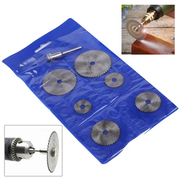 

LETAOSK 7pcs HSS Circular Saw Blades Cutting Discs Mandrel Tool Set Rotary Cutoff CutterAccessories