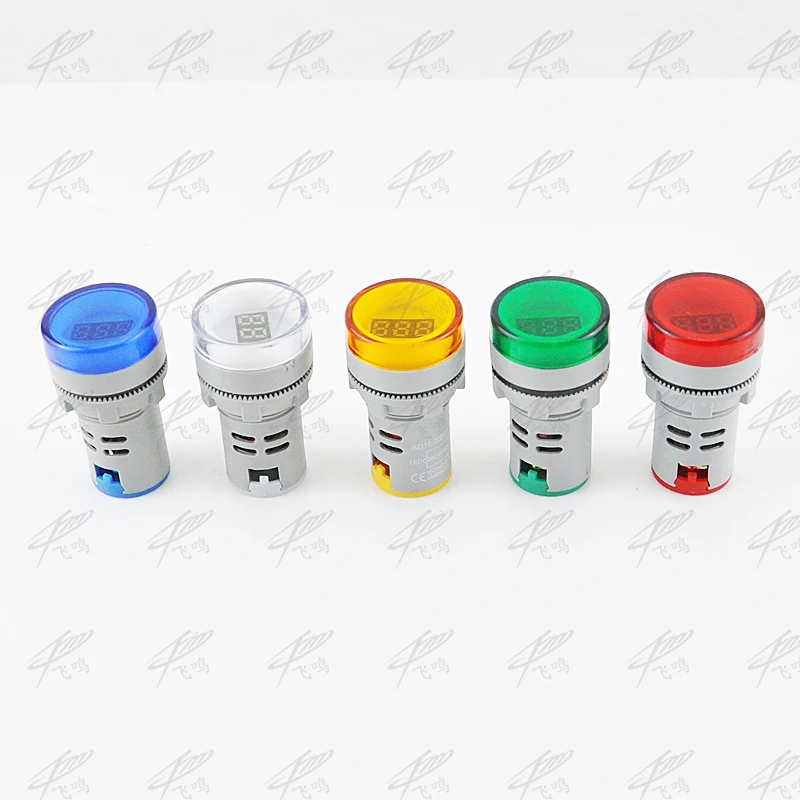 22mm LED Digital Display Gauge Volt Voltage Meter Indicator Signal Lamp Voltmeter Lights Tester Combo Measuring Range 60-500V AC