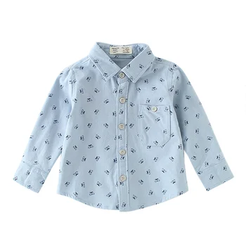 

Kids Baby Shirt Baby Boy Shirt Long Sleeve Autumn Cotton Linen Printed Children's Shirt Fashion Baby Clothes