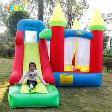 3.5x3x2.7M Inflatable Jumping Castle Trampoline With Slide PVC Oxford Bounce House Home Use Courtyard Grassland Inflatable Games yard inflatable dual slides with pool home use jumping castle kids 5 7 3 7 3 4m pvc oxford inflatable trampoline bouncy castle