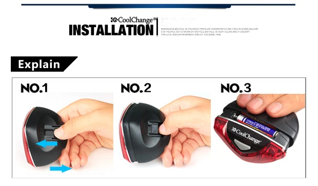 Clearance Coolchange 5 LED Super Bright Rear Light Bicycle Red Lamp Flashlight Bike Taillight Cycling Led Light Mountain BikeAccessories 13