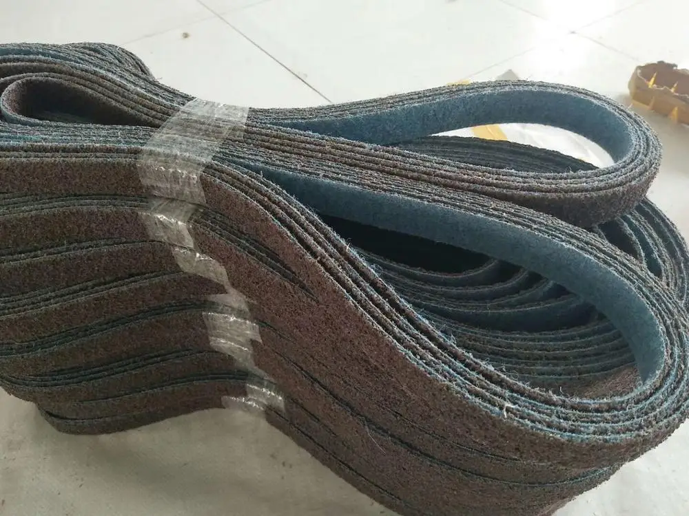 8pcs 50*500mm Non woven BBL Nylon Stretch proof Abrasive Sanding Belt for stainless steel wood