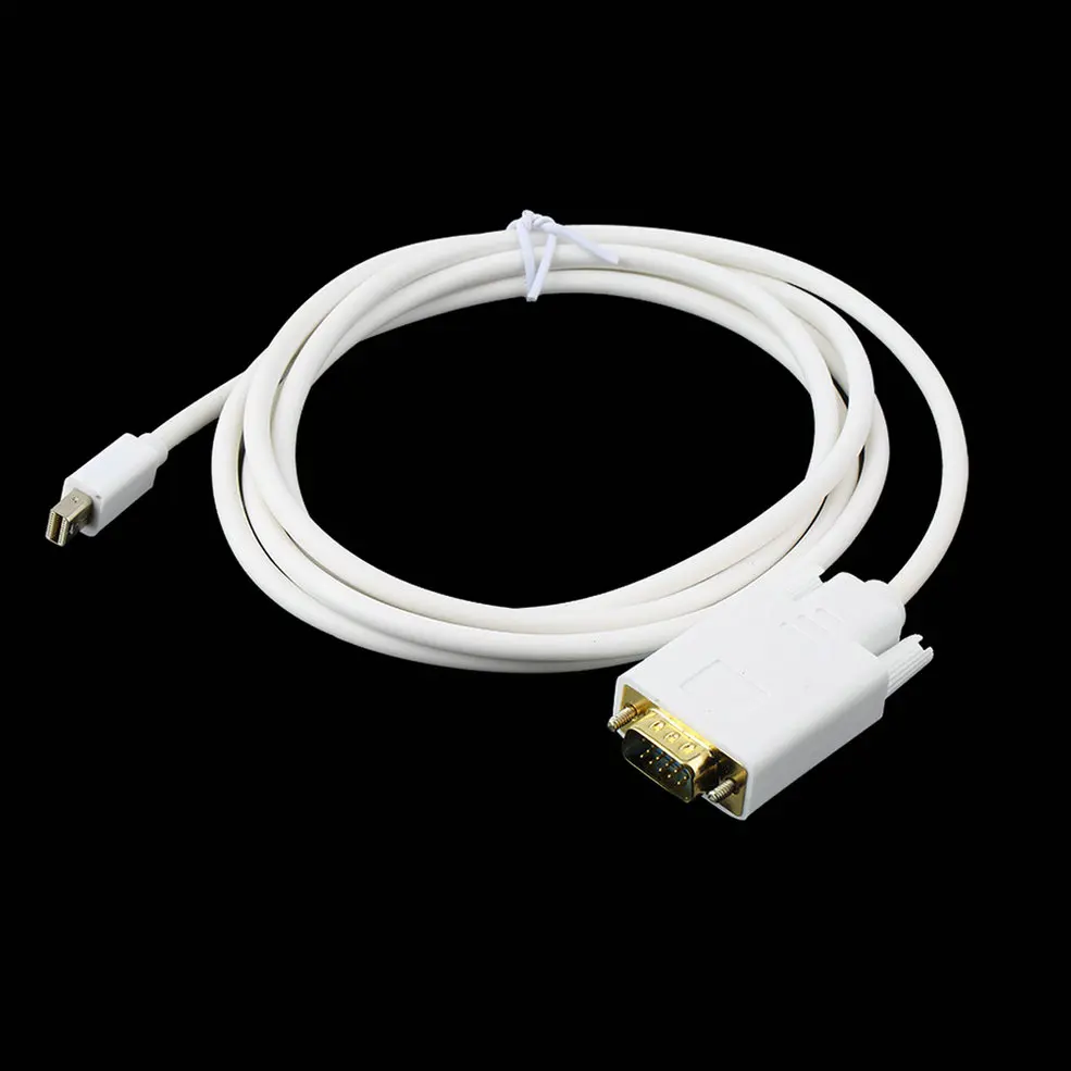 

1.8M Mini Display Port DP to VGA Male Cable Adapter For Macbook Mac