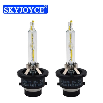 

SKYJOYCE Original D2S D4S HID Replacement Bulb Super Bright 5500K D2S D4S 55W HID Bulb For D2S D4S Car Headlight Ballast HID Kit