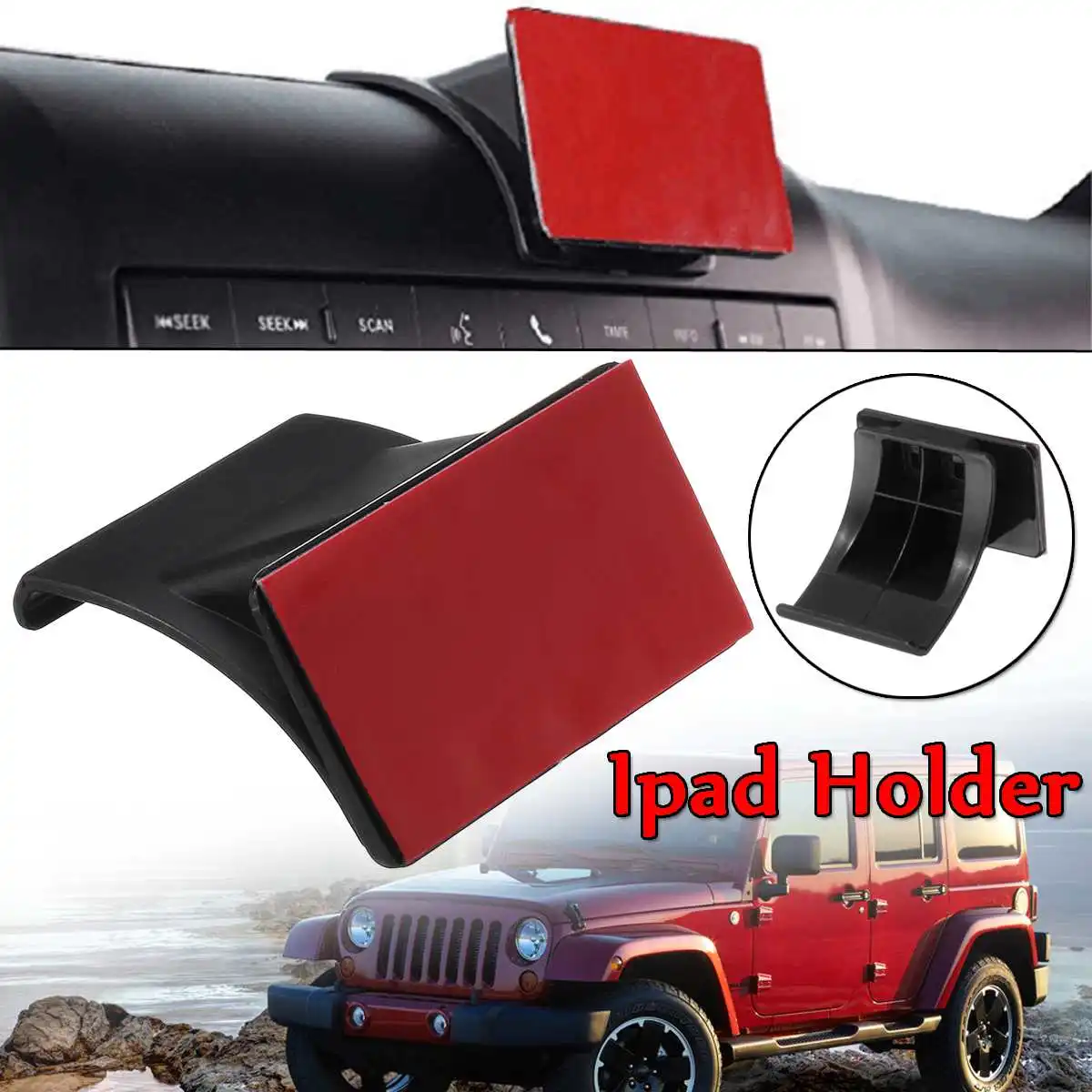 Автомобильный держатель для Ipad, регулируемая подставка для Jeep для Wrangler 2011- JK 7-12,9 '', для телефона, планшета, ПК, АБС-пластик, держатель для приборной панели