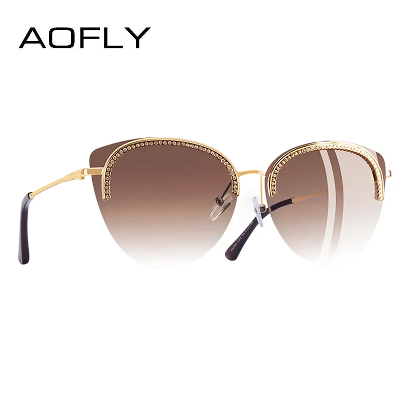 AOFLY, фирменный дизайн, солнцезащитные очки для женщин, солнцезащитные очки, элегантные, роскошный стиль, украшение, оттенки, женские, Gafas De Sol A144