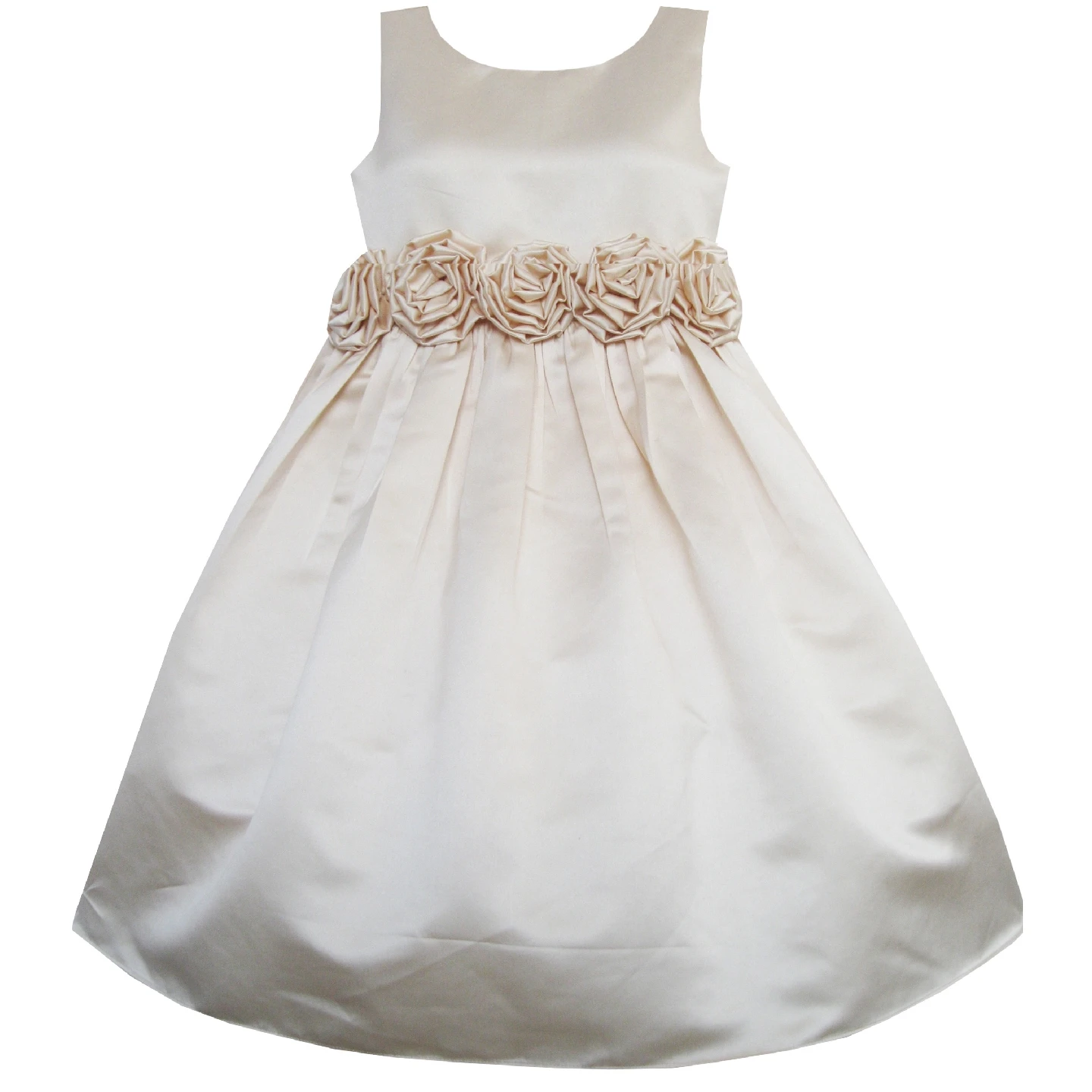 Sunny Fashion платья для девочек новогодние костюмы Цветок Девушка Платье шампанское