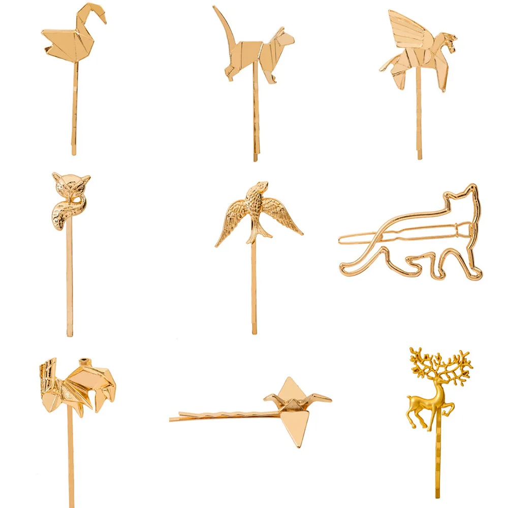 

1PC Cute Animal Hairpin Fashion Metal Birds Fox Dog Alloy Barrettes Bobby Clips Pin Styling Tool for Women Girls