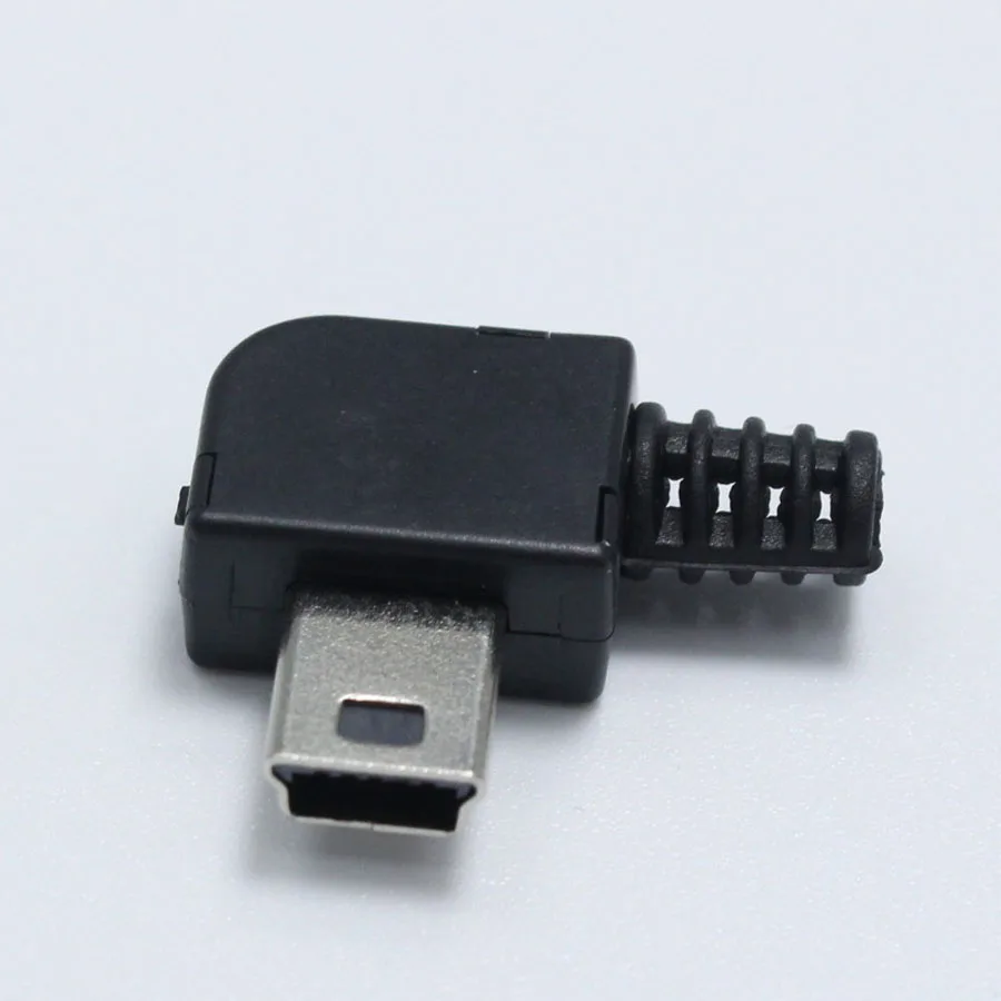 10 комплектов DIY мини-usb 5Pin тип сварки штекер разъем 4 в 1 90 градусов разъем адаптер для OD 4,0 мм провода черный