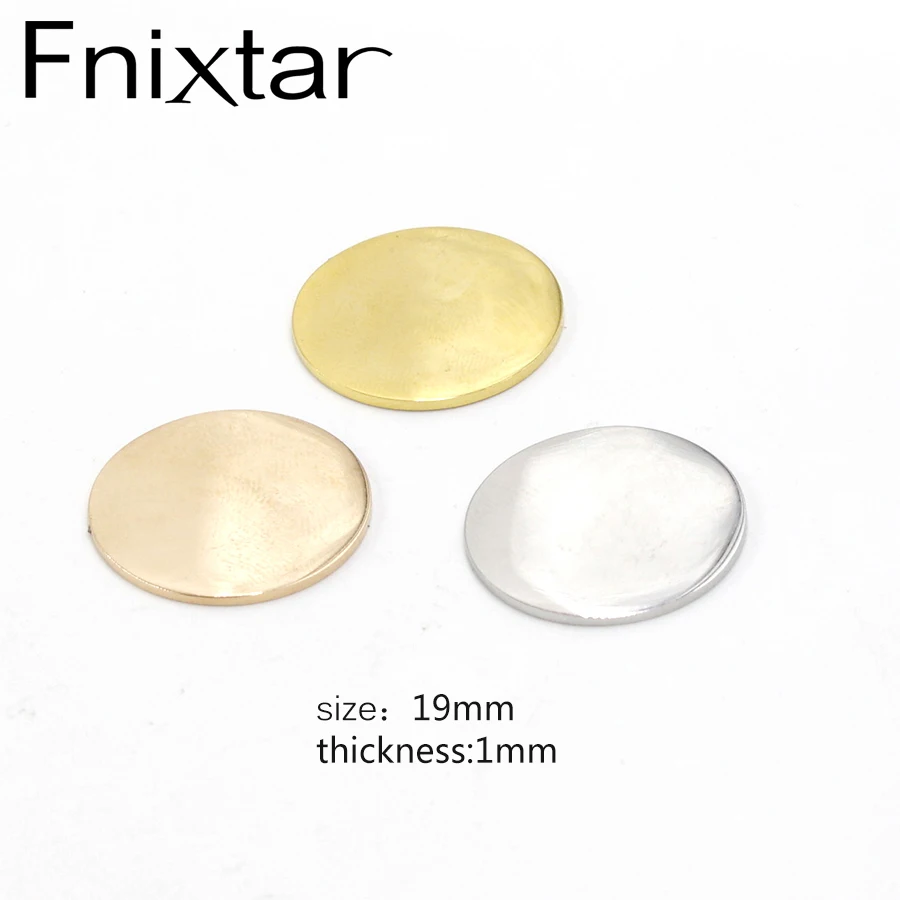 

Fnixtar Mirror Polishe Stainless Steel Round Stamping Blank Charm DIY Customized Discs Plate 1.5mm thickness 25mm 20piece/lot