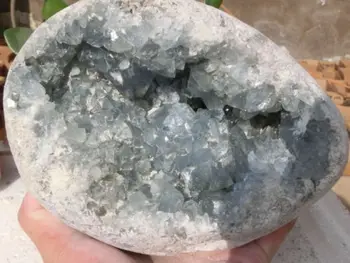 

3800g(8.36 lb) Natural Crystal Blue Celestite Geode Mineral Africa