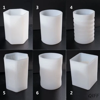 

Silicone Mold DIY Pen Holder Desk Organizer Decoration Table Decor Epoxy Resin Handmade Crafts Molds Gifts Cup Stripe Unique Cha