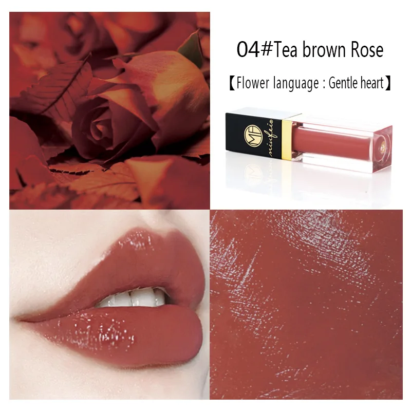 

MINFEI 8Colors Lip Gloss Velvet Matte waterproof Lasting Moisturizing Lip Glaze sexy red liquid lipstick makeup lip tint TSLM1