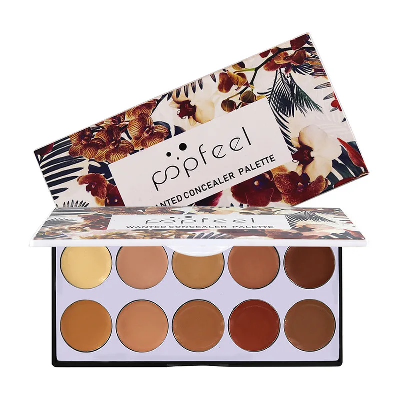 

10 Colors Make Up Concealer Palette Black Eye Cover Color Corrector Face Contour Concealer Palette Foundation Hot and New TSLM1