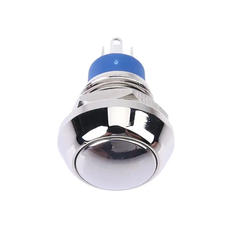 

12mm Waterproof Boat Car Motorcycle Switch Round Head Momentary Push Button Stainless Steel Metal ON-OFF Switch with NC Function