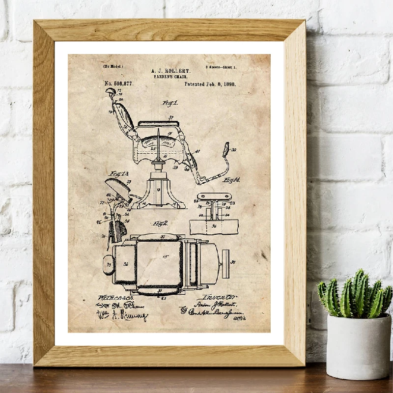 Barber Chair Patent Prints