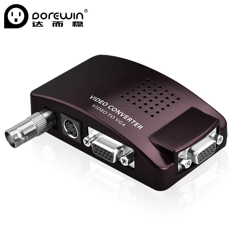 Dorewin AV BNC to VGA Converter BNC S video Input to VGA Output Analog