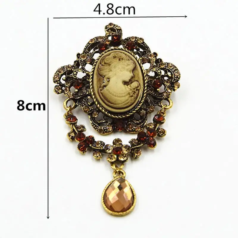 

Lady Vintage Cameo Victorian Style Wedding Party Pendant Brooch Pin Gift