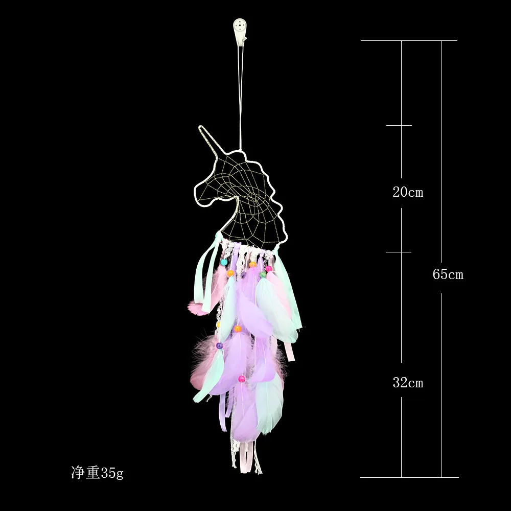 Unicorn Dream Catcher Gift For Guest Dream Catcher Kids Baby Shower Wedding Party Bedroom Wall Hanging Decoration For Home PAT42 (6)